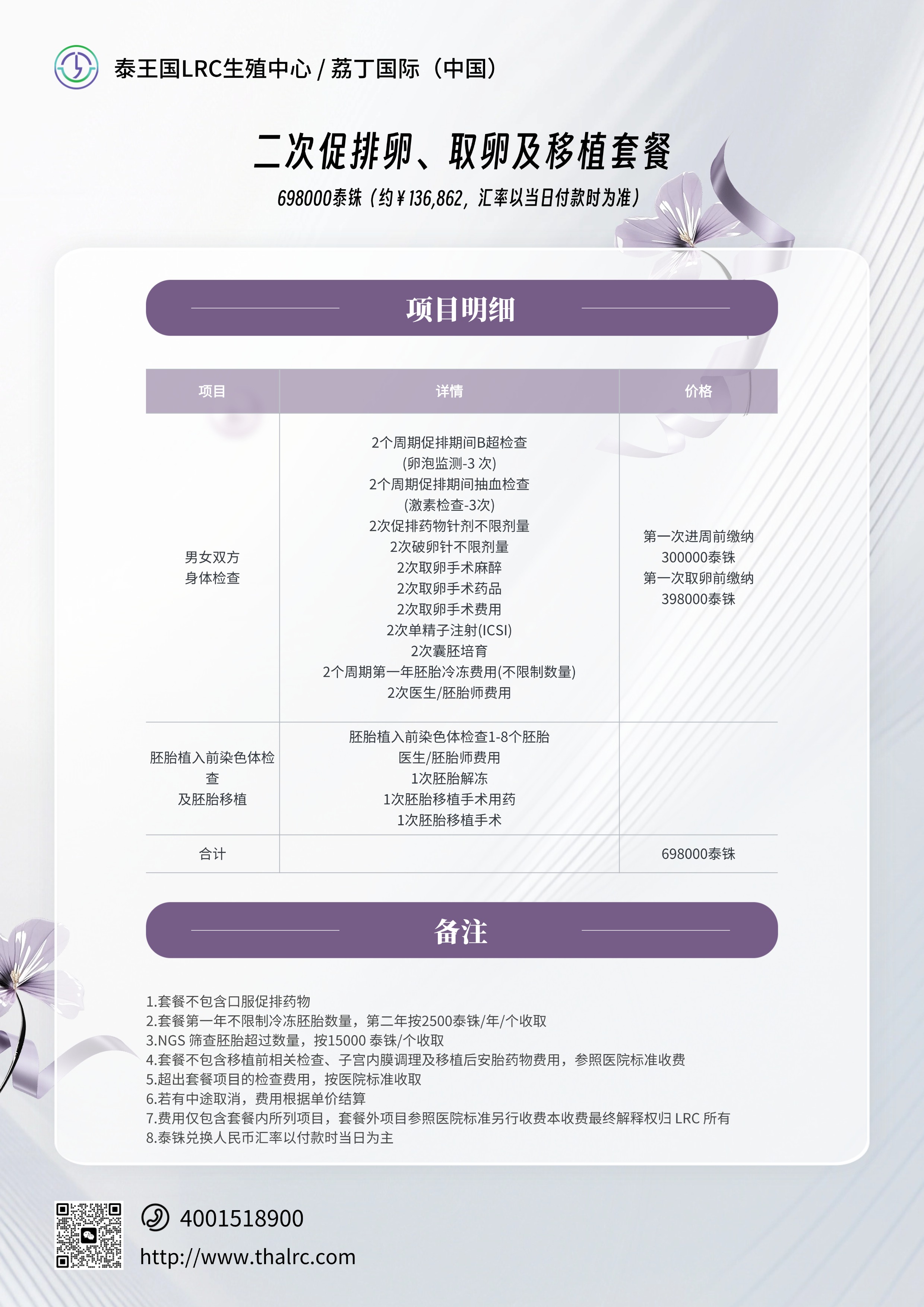 二次促排卵、取卵及移植套餐